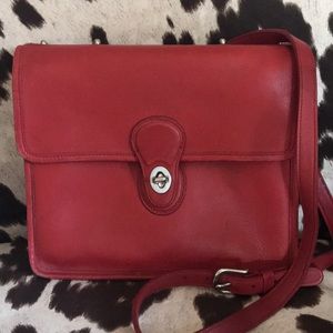 Vtg Coach 9927 Willis Handle Shoulder Bag Red